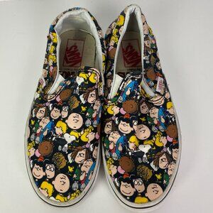 Vans Peanuts The Gang Slip On Sneakers Shoes Men's 5.5 Women's 7 Snoopy
